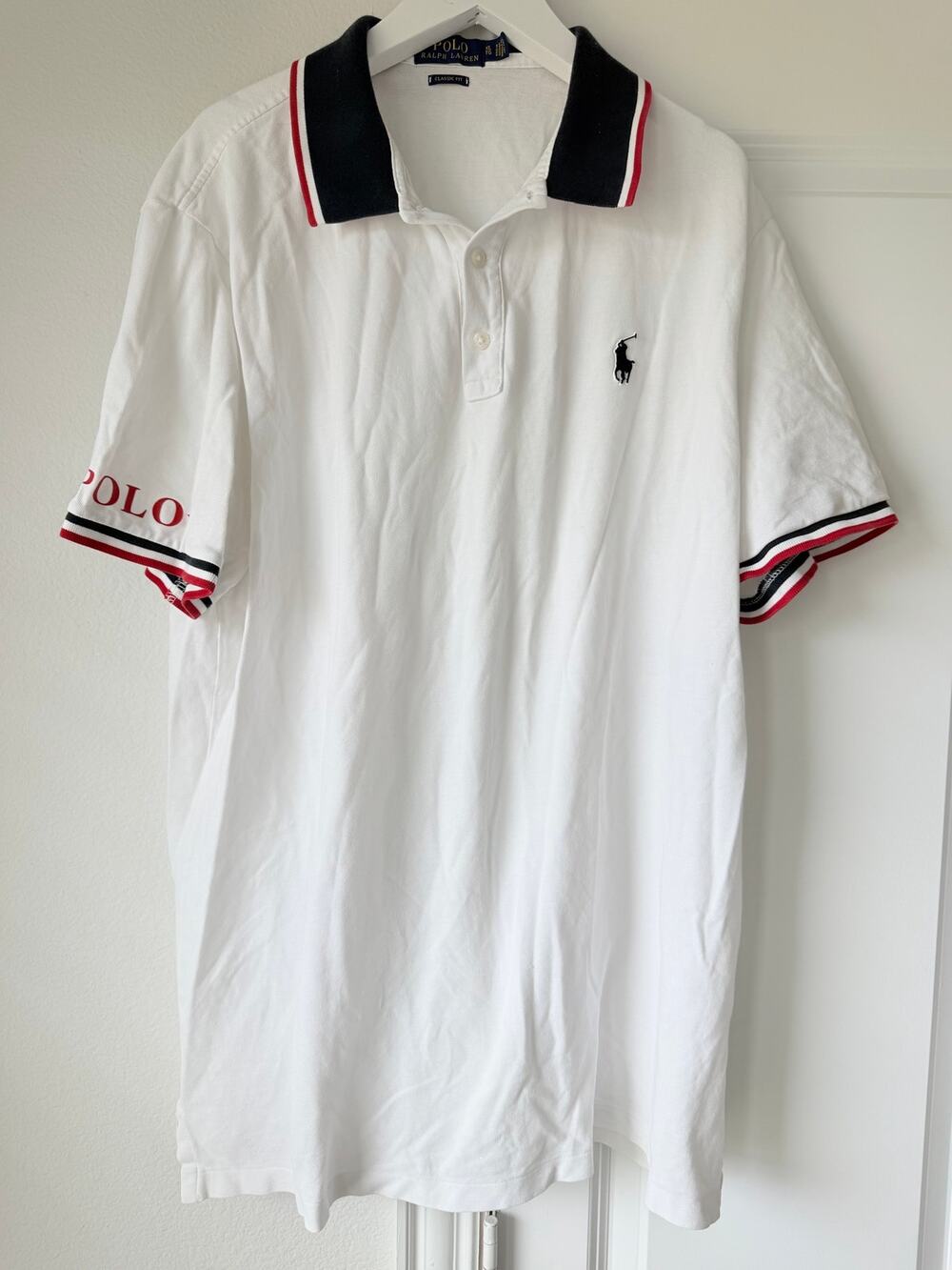 Ralph Lauren Polo Unique Y2K Men's XL Red, White & Blue Gummy Pony Logo Nautical